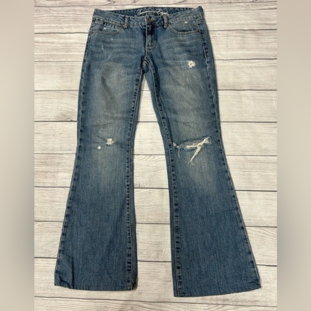 American Eagle Real Flare Jeans ALTERED TO 6 regular instead of 6 long